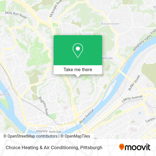 Choice Heating & Air Conditioning map