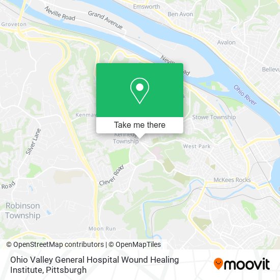 Ohio Valley General Hospital Wound Healing Institute map