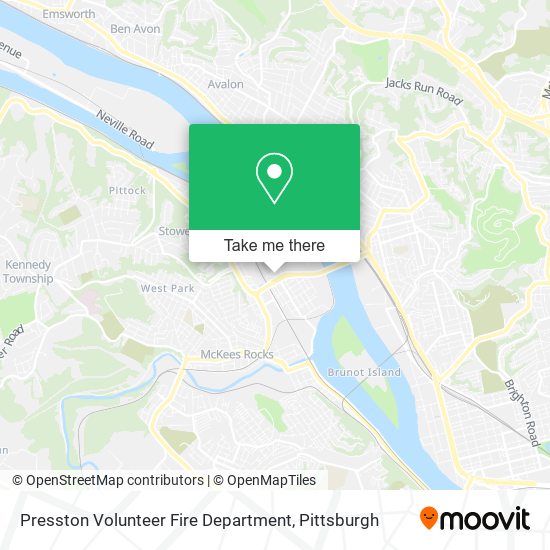Presston Volunteer Fire Department map