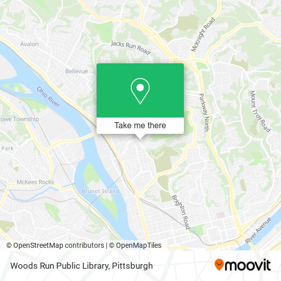 Mapa de Woods Run Public Library