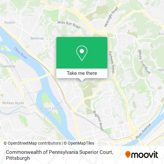 Commonwealth of Pennsylvania Superior Court map