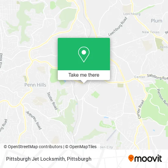 Pittsburgh Jet Locksmith map