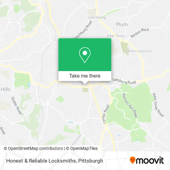 Honest & Reliable Locksmiths map