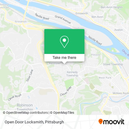 Open Door Locksmith map