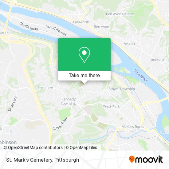 St. Mark's Cemetery map