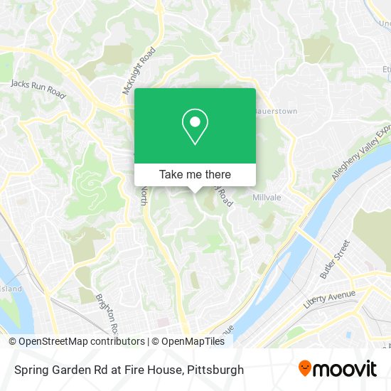 Spring Garden Rd at Fire House map