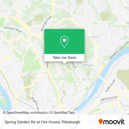 Spring Garden Rd at Fire House map