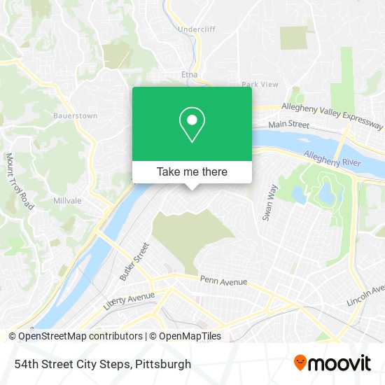 54th Street City Steps map