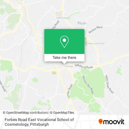 Mapa de Forbes Road East Vocational School of Cosmetology