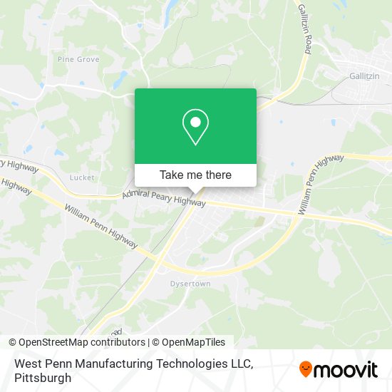 Mapa de West Penn Manufacturing Technologies LLC