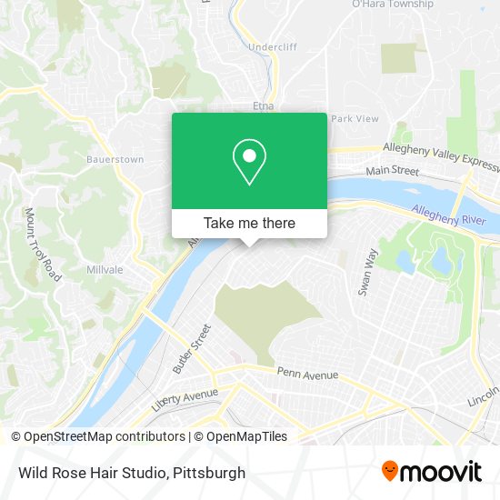 Wild Rose Hair Studio map