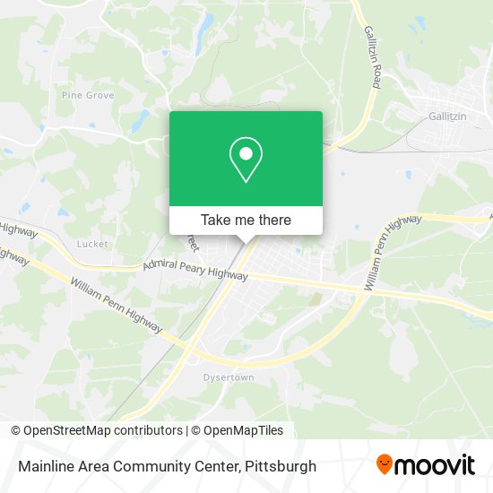 Mainline Area Community Center map