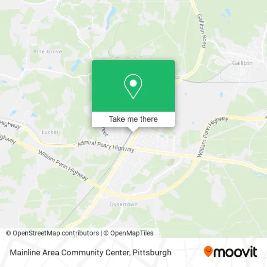Mainline Area Community Center map
