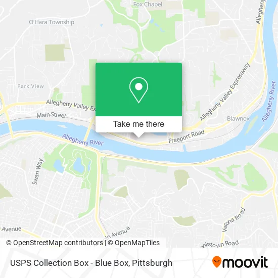 USPS Collection Box - Blue Box map