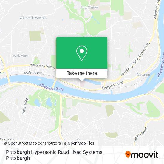 Mapa de Pittsburgh Hypersonic Ruud Hvac Systems