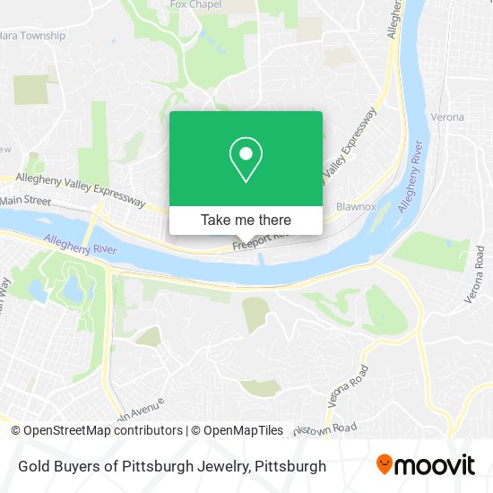 Gold Buyers of Pittsburgh Jewelry map