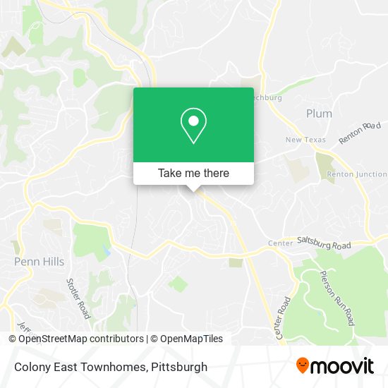 Mapa de Colony East Townhomes