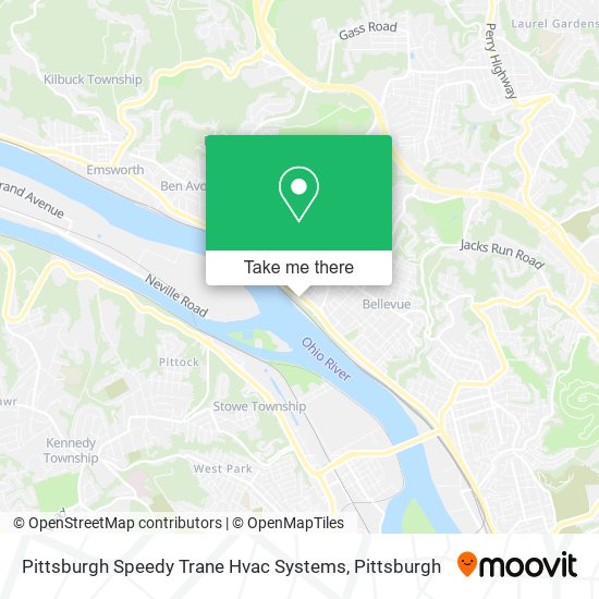 Mapa de Pittsburgh Speedy Trane Hvac Systems