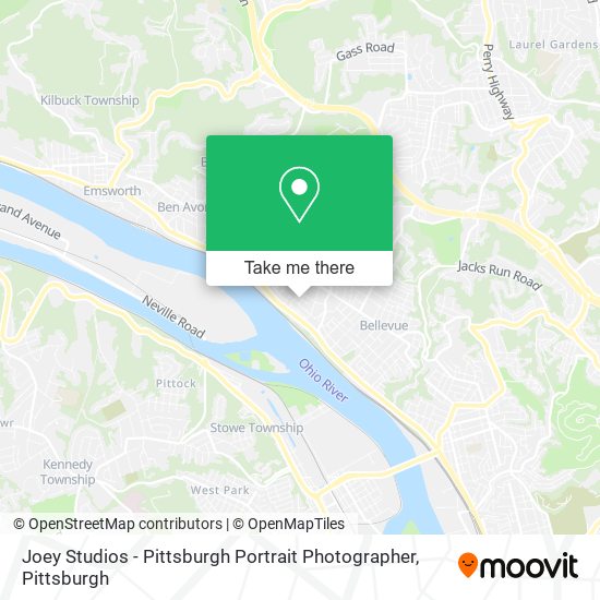 Mapa de Joey Studios - Pittsburgh Portrait Photographer