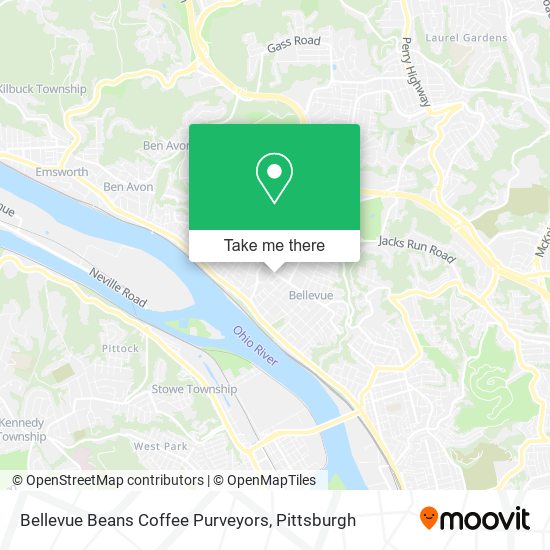 Mapa de Bellevue Beans Coffee Purveyors