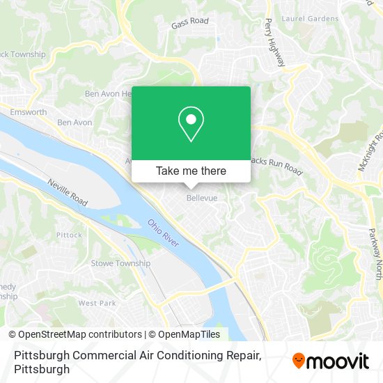 Mapa de Pittsburgh Commercial Air Conditioning Repair