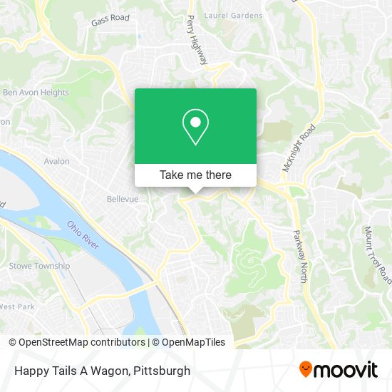 Mapa de Happy Tails A Wagon