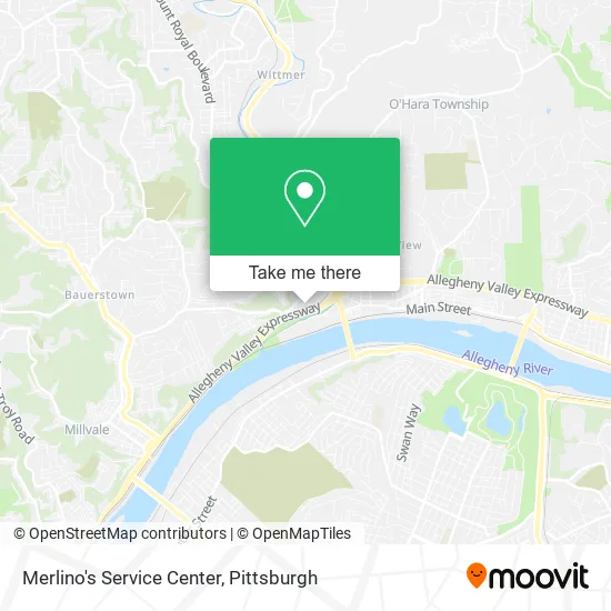 Merlino's Service Center map