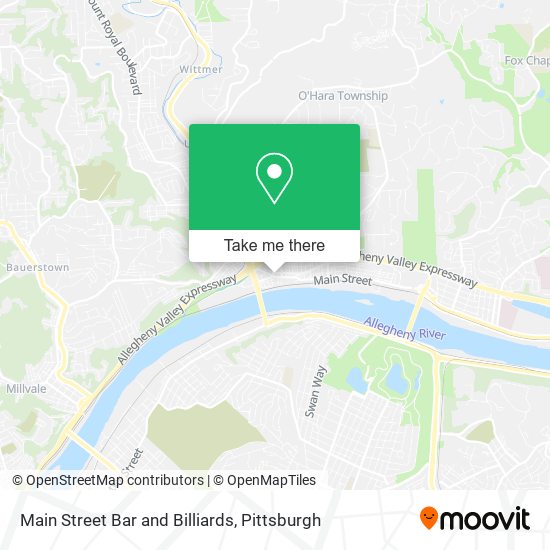 Main Street Bar and Billiards map
