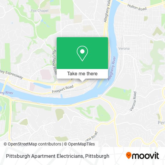 Pittsburgh Apartment Electricians map