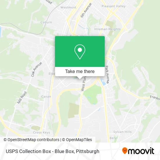 USPS Collection Box - Blue Box map