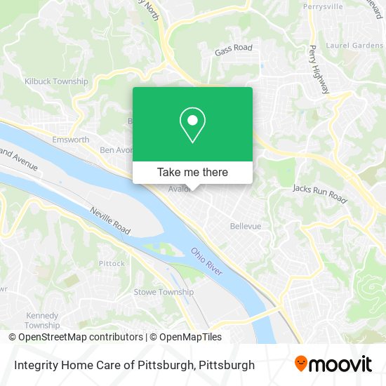 Integrity Home Care of Pittsburgh map