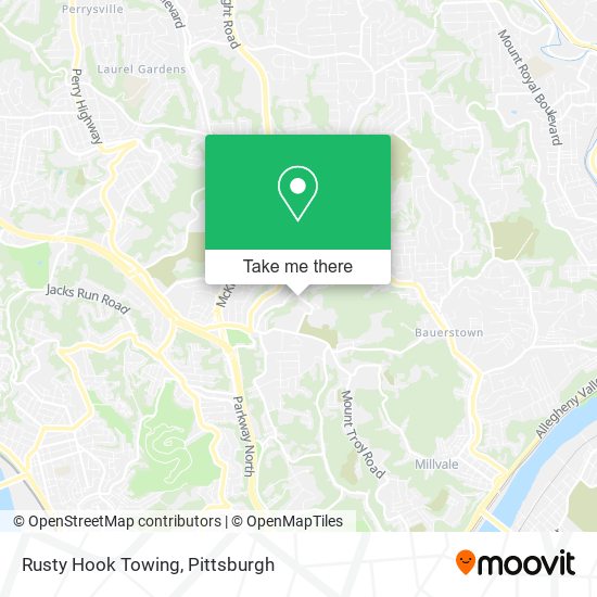 Mapa de Rusty Hook Towing