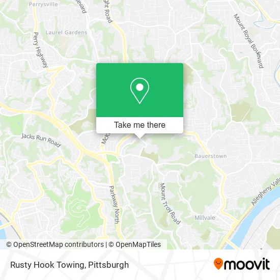 Rusty Hook Towing map