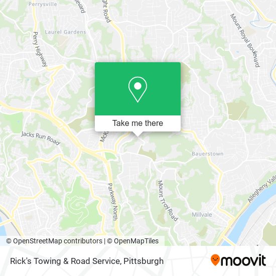 Mapa de Rick's Towing & Road Service