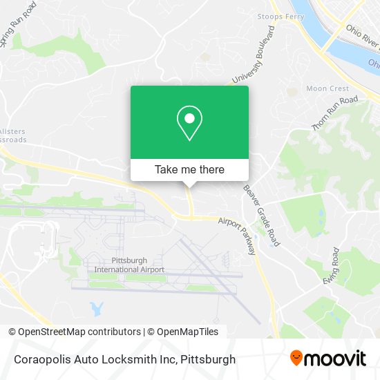 Mapa de Coraopolis Auto Locksmith Inc