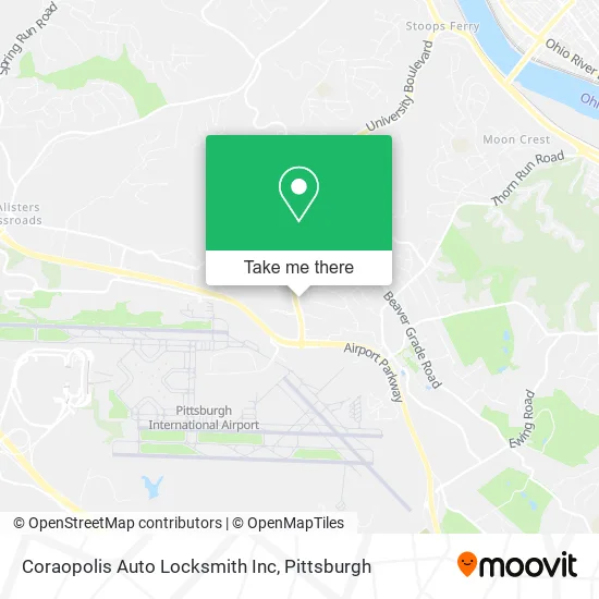 Coraopolis Auto Locksmith Inc map