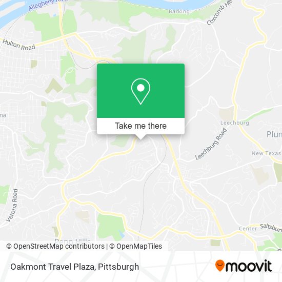 Mapa de Oakmont Travel Plaza