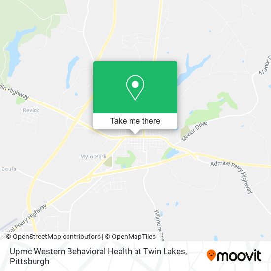 Upmc Western Behavioral Health at Twin Lakes map