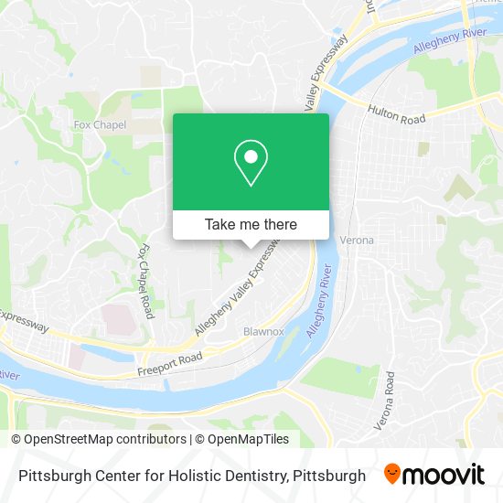 Pittsburgh Center for Holistic Dentistry map