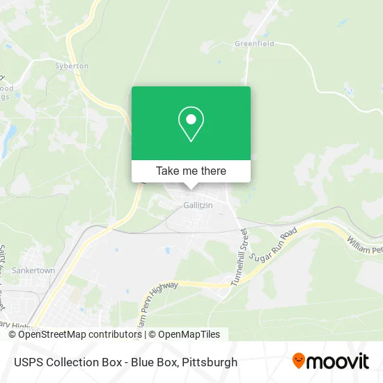 USPS Collection Box - Blue Box map
