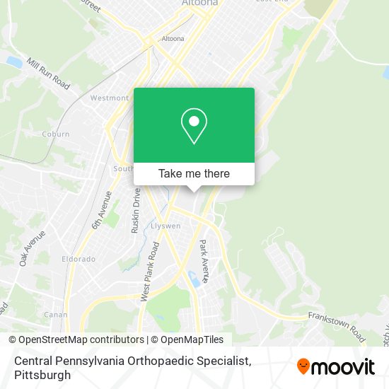 Central Pennsylvania Orthopaedic Specialist map
