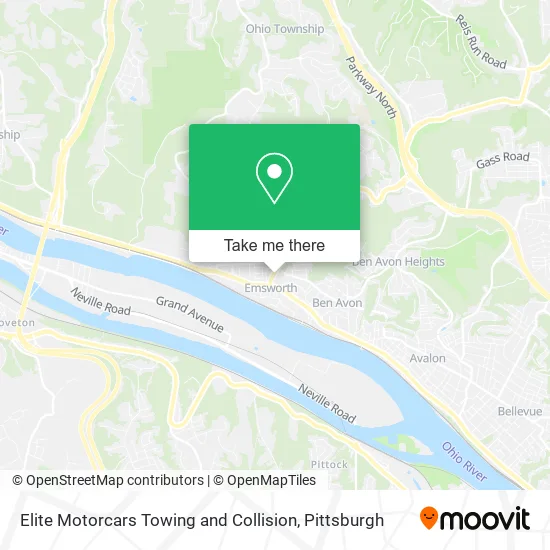 Elite Motorcars Towing and Collision map