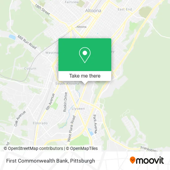 First Commonwealth Bank map