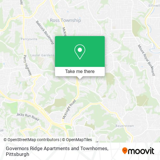 Mapa de Governors Ridge Apartments and Townhomes