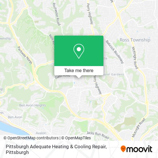 Mapa de Pittsburgh Adequate Heating & Cooling Repair