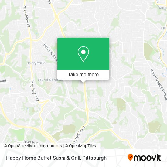 Mapa de Happy Home Buffet Sushi & Grill