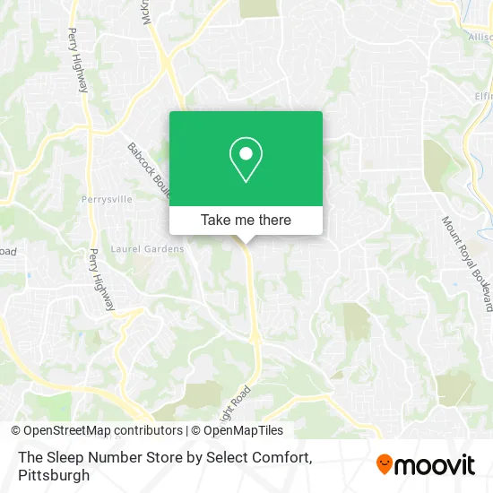 The Sleep Number Store by Select Comfort map