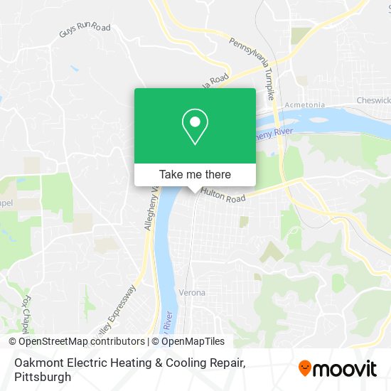 Oakmont Electric Heating & Cooling Repair map