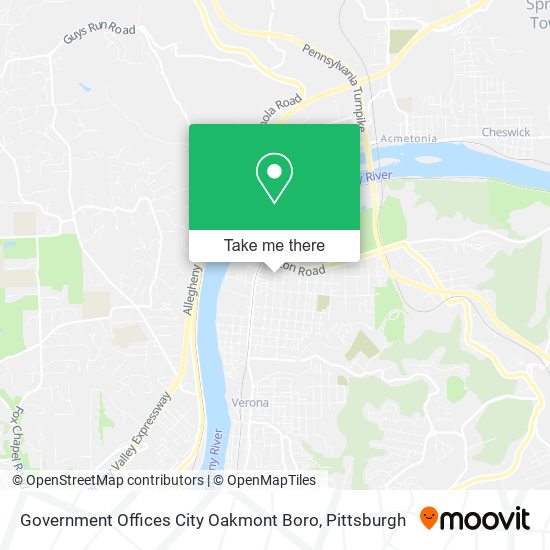 Government Offices City Oakmont Boro map