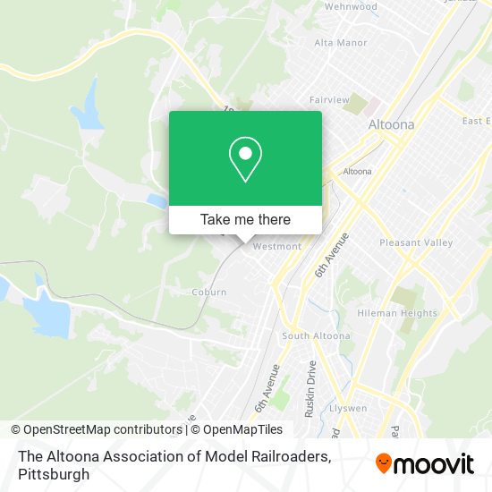 Mapa de The Altoona Association of Model Railroaders